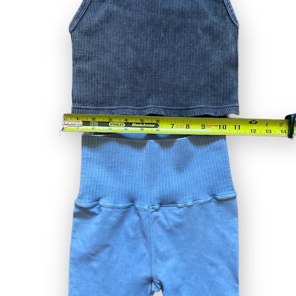 FP Movement Happiness Runs Crop & Good Karma Leggings - Blue & Black XS/S - Picture 3 of 10